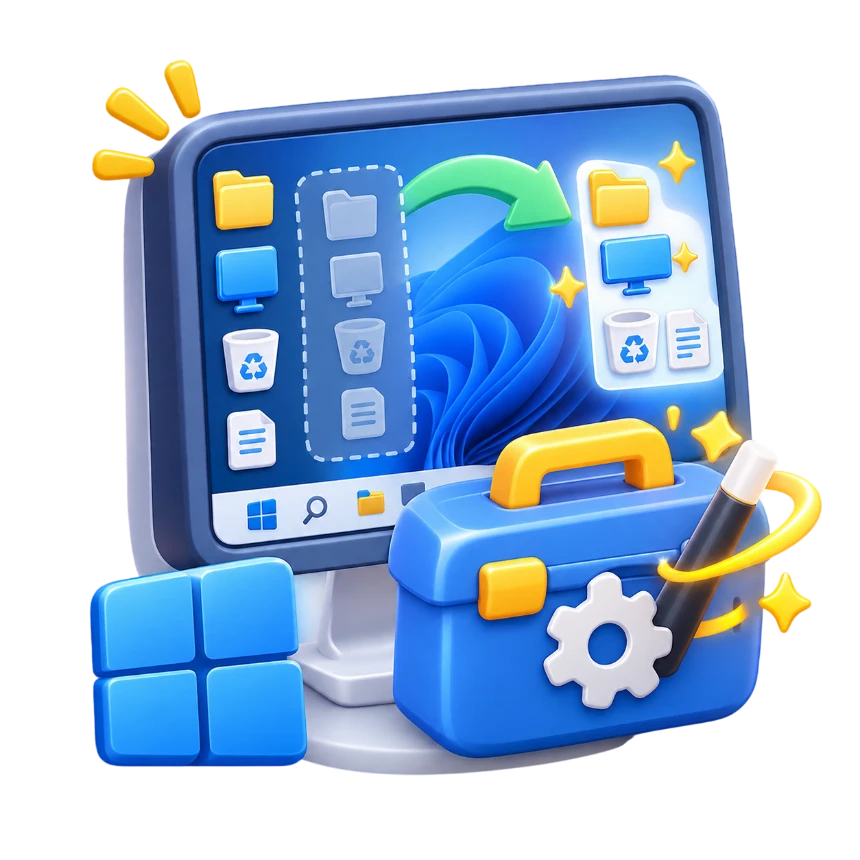 Windows desktop icons and files disappeared fix guide