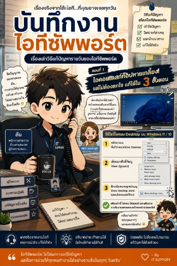 บันทึกงานไอทีซัพพอร์ต: เรื่องเล่าวิธีแก้ปัญหารายวันของไอทีซัพพอร์ต | ITKB ไอทีข้างบ้าน